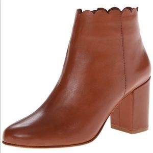 Loeffler Randall Sukie booties, brown, 8.5